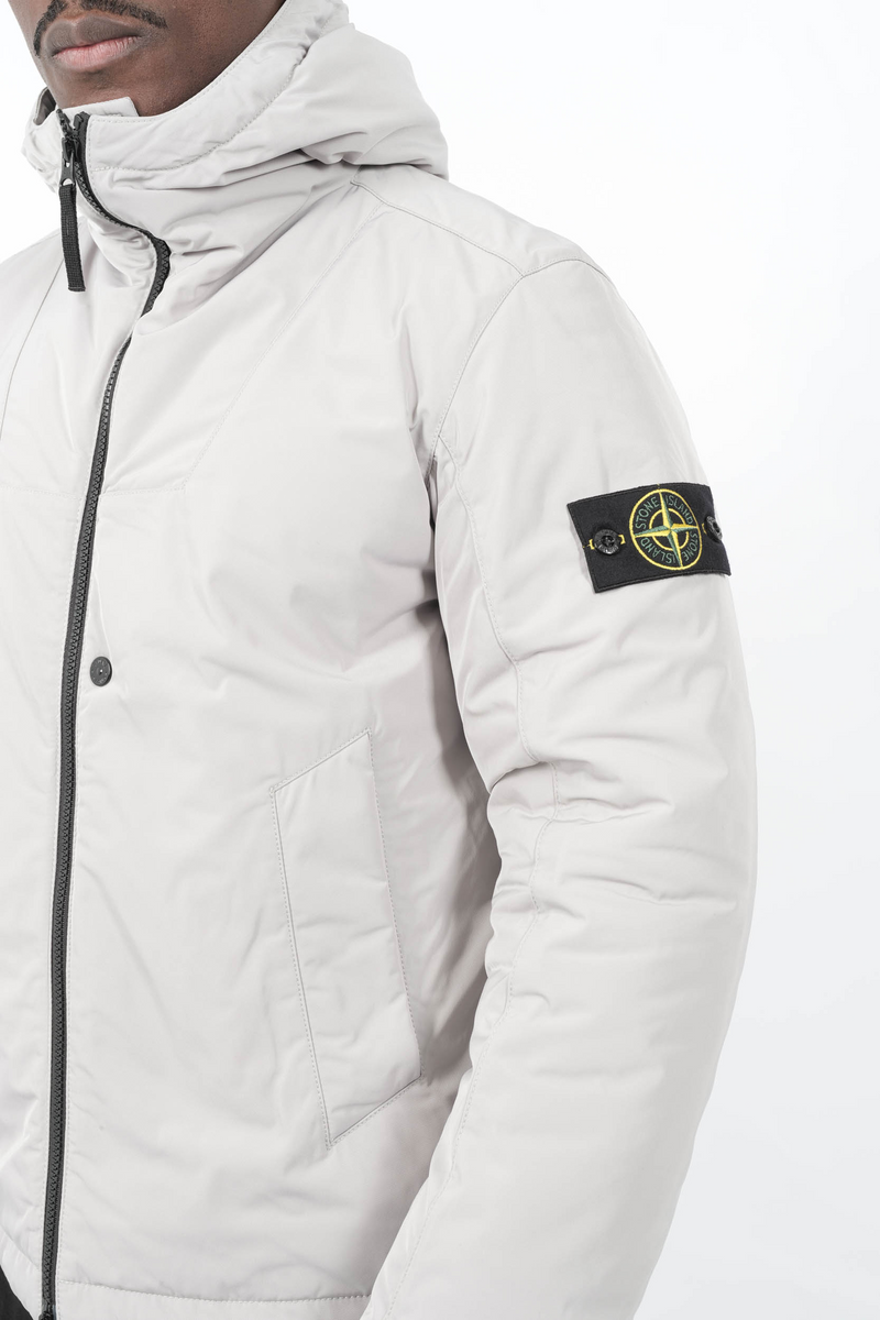 BLOUSON A CAPUCHE STONE ISALND BLANC