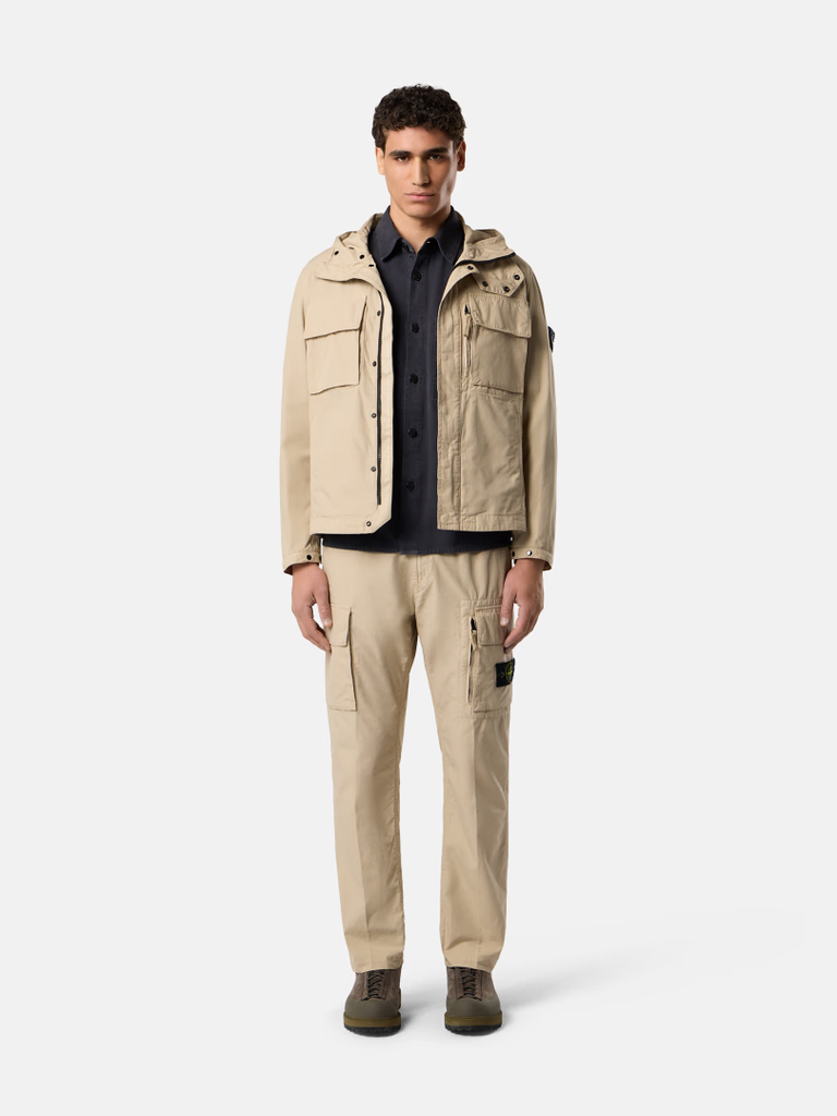 Pantalon Cargo Stone Island en Coton Canvas