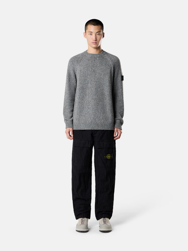 Pantalon Cargo Stone Island en Velours Côtelé Noir