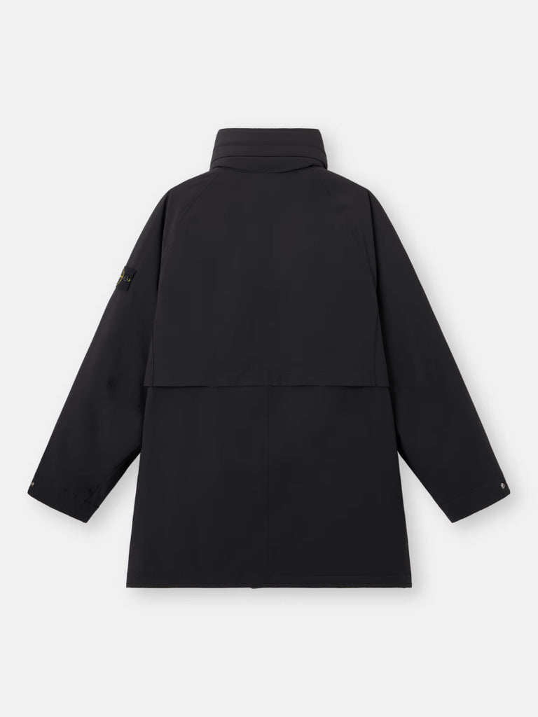 Manteau long Stone Island Soft Shell-R E.Dye® – Noir
