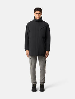 Manteau long Stone Island Soft Shell-R E.Dye® – Noir