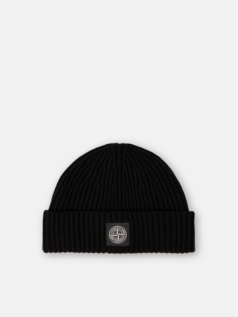 Bonnet Stone Island en Laine RWS Noir