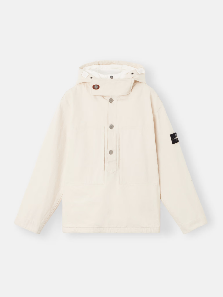 Anorak Stone Island en Gabardine de Coton