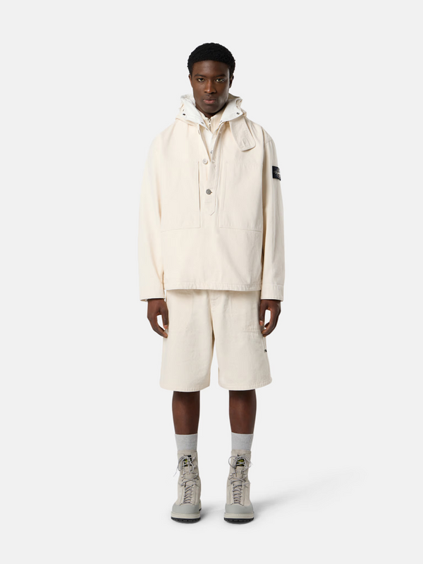 Anorak Stone Island en Gabardine de Coton
