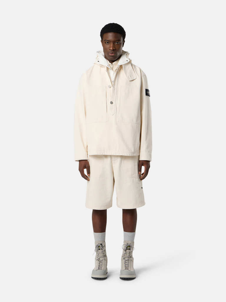 Anorak Stone Island en Gabardine de Coton
