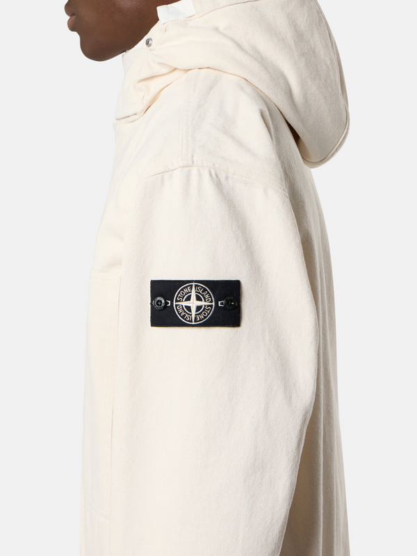 Anorak Stone Island en Gabardine de Coton